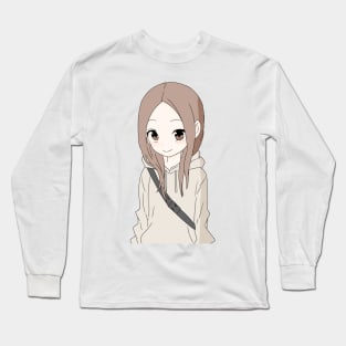 Takagi san wearing a hoodie Long Sleeve T-Shirt